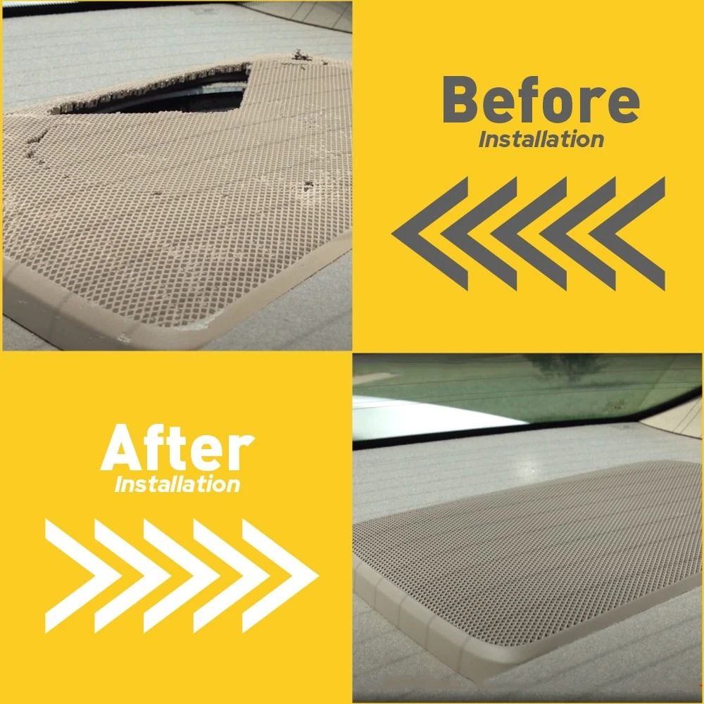 Tan Rear Speaker Grille Covers Set Superior ABS Plastic Stable Performance Simple Installation For 2