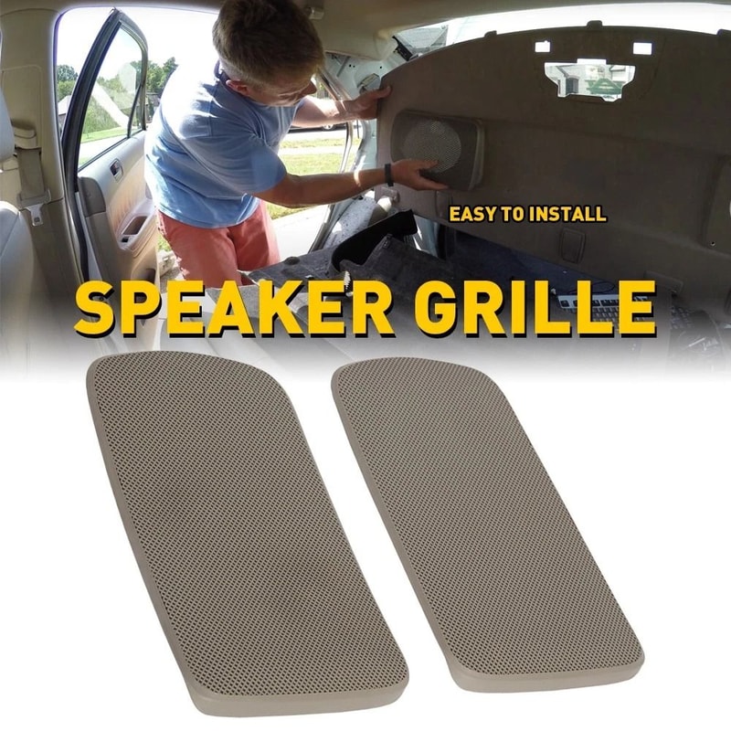 Tan Rear Speaker Grille Covers Set Superior ABS Plastic Stable Performance Simple Installation For 11
