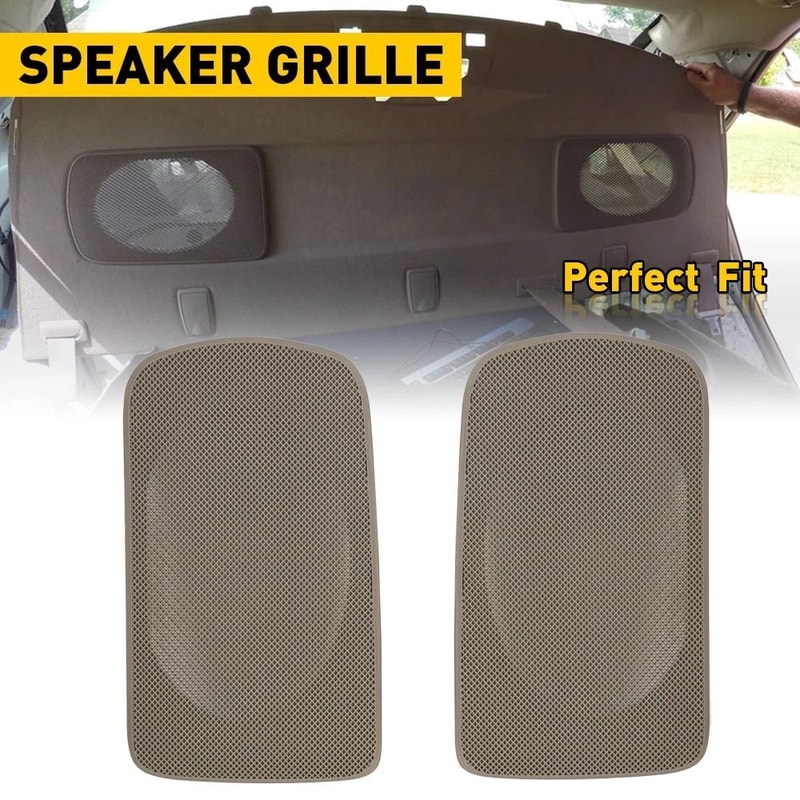 Tan Rear Speaker Grille Covers Set Superior ABS Plastic Stable Performance Simple Installation For 12