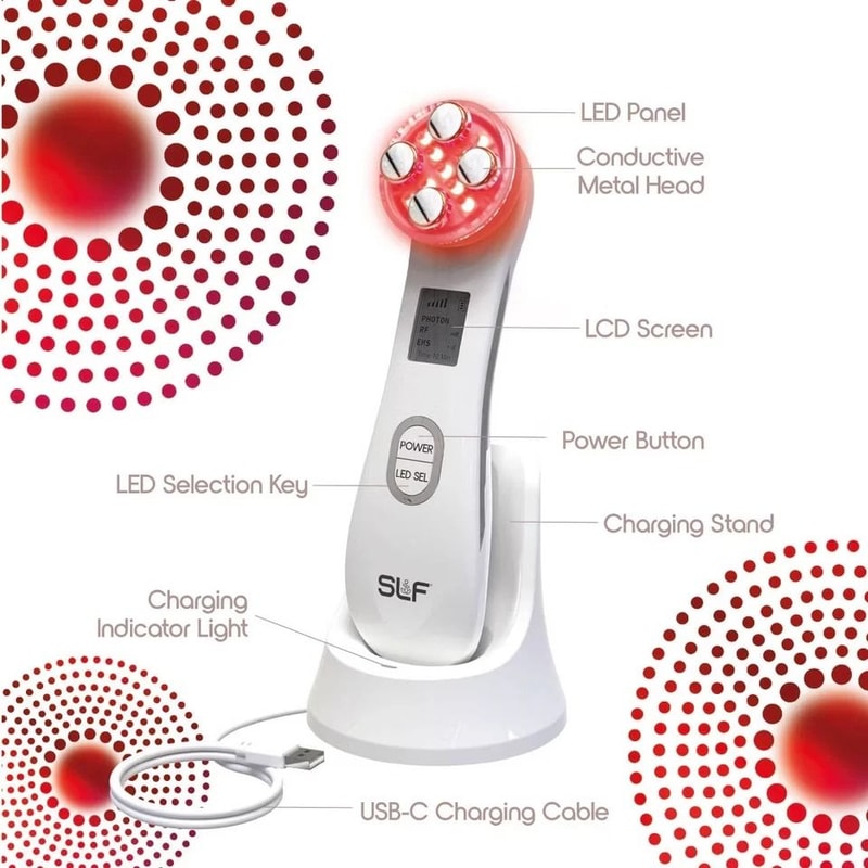 Light Face Corrector Radio Frequency Skin Therapy Device Red Light Blue Light Green Light For Skin 2