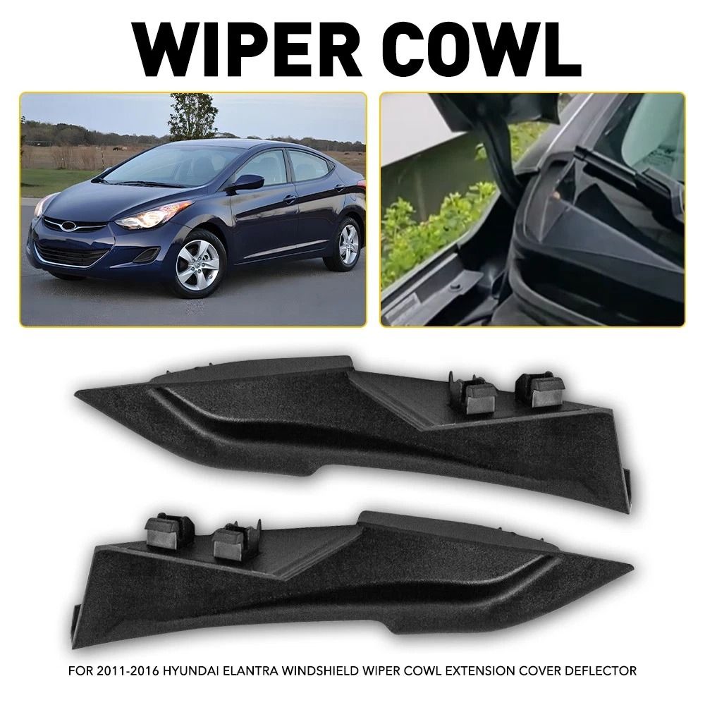 Durable Front Side Windshield Wiper Cowl Extension Cover Trim HighQuality ABS Easy Replacement For 1