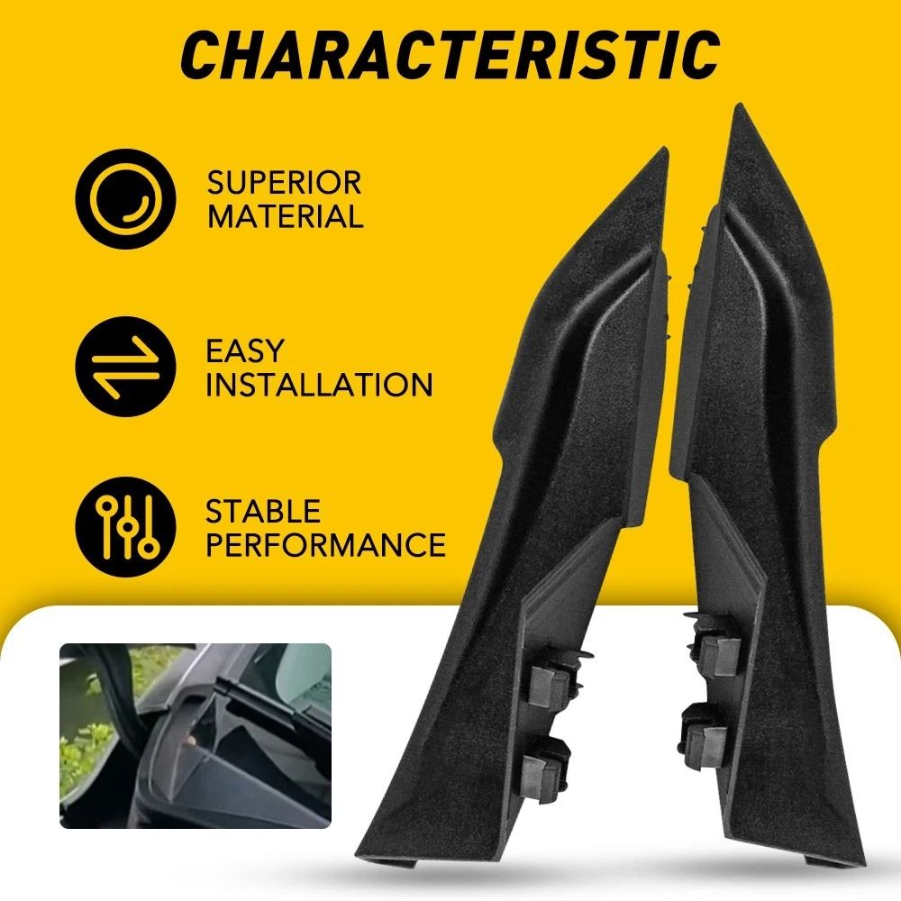 Durable Front Side Windshield Wiper Cowl Extension Cover Trim HighQuality ABS Easy Replacement For 7