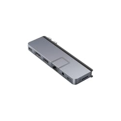 hyperdrive duo usb c hub for macbook,port adapter, hdmi , thunderbolt data transfer, usb-a, usb-c