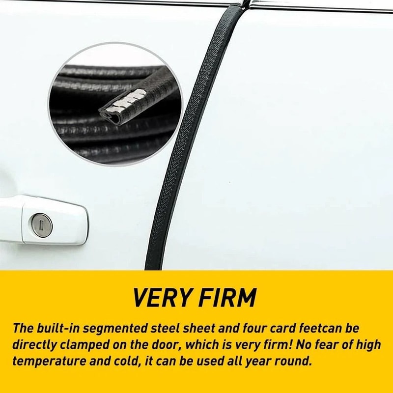 Black Rubber U Shape Seal Guard Car Door Edge Protector Trim Molding For Auto Easy Install No Pain 7
