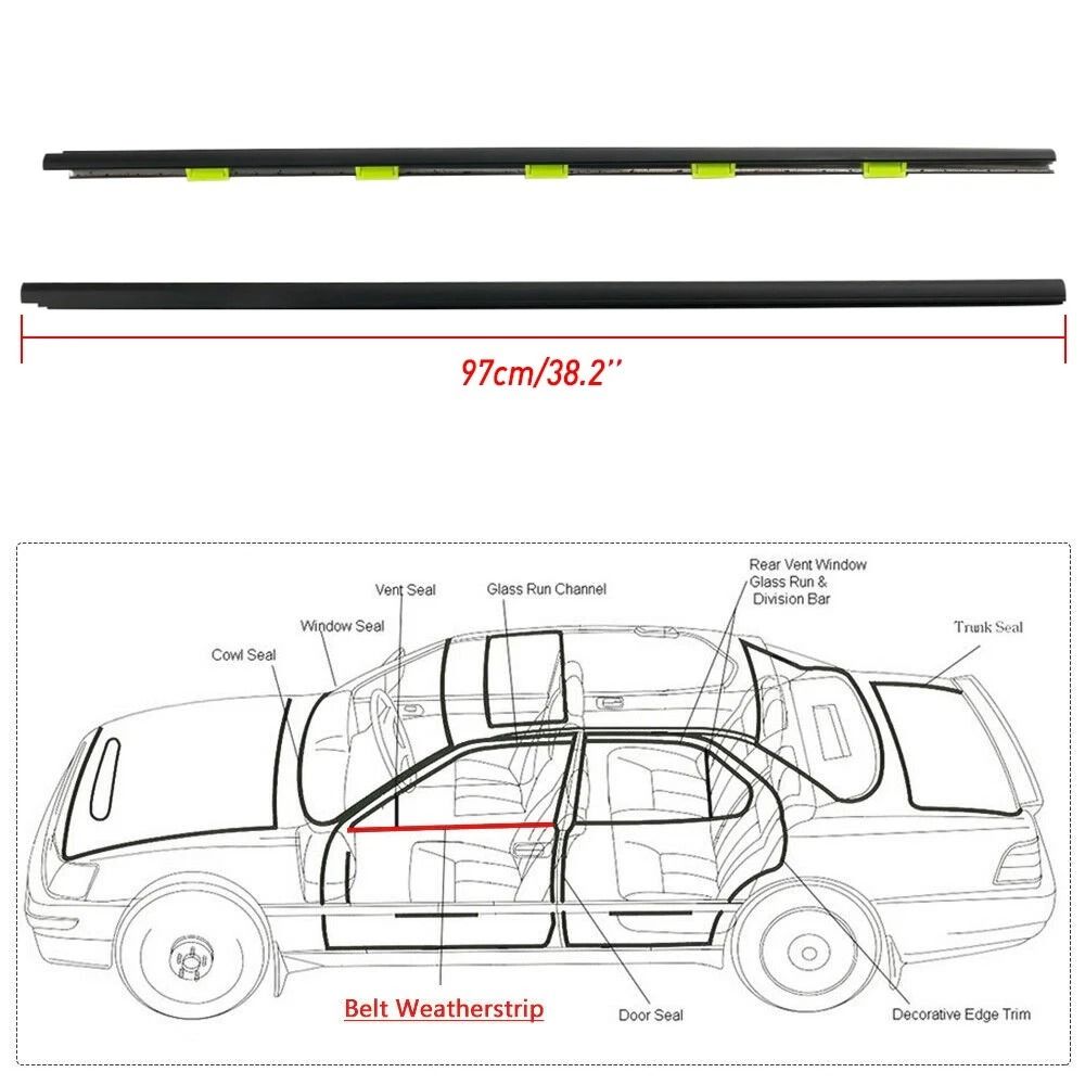 HighQuality Door Window Weather Molding Set Right And Left Waterproof Dustproof Easy Installation 5