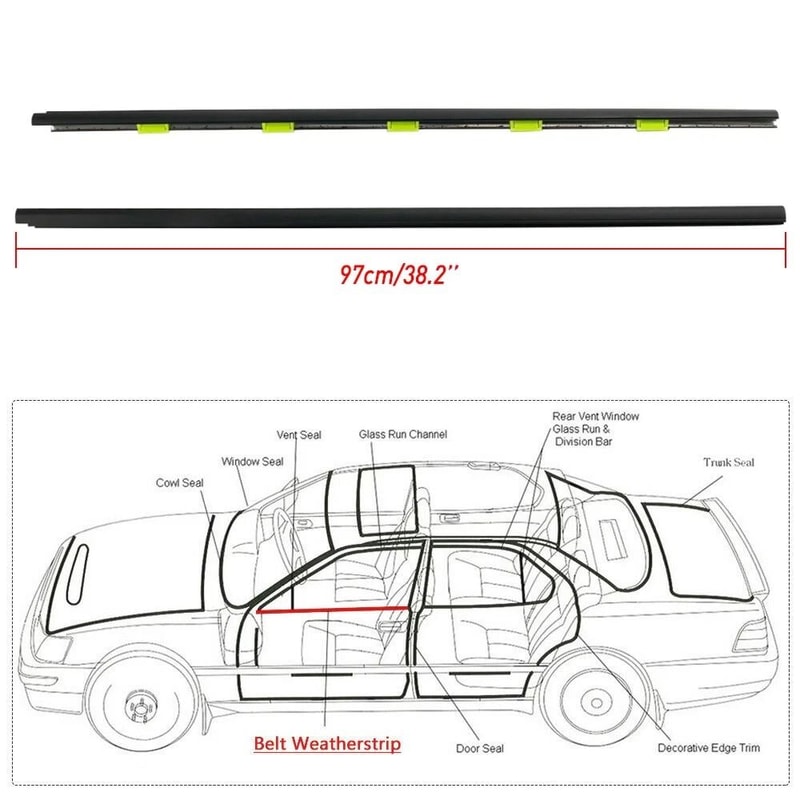 HighQuality Door Window Weather Molding Set Right And Left Waterproof Dustproof Easy Installation 5