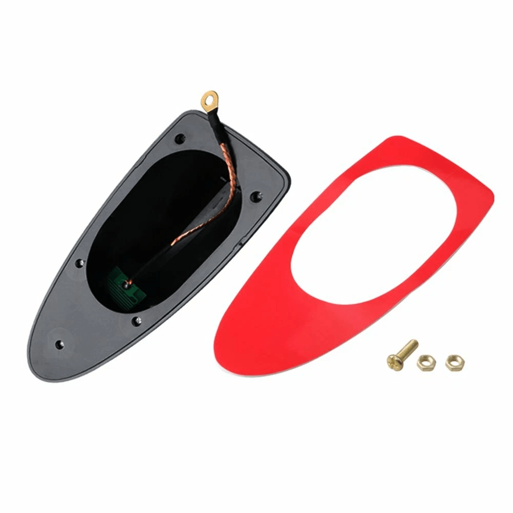 Shark Fin Roof Antenna Black FMAM Radio Signal Decor Universal Car Trim 2