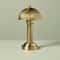 Brass Fluted Metal Library Table Lamp Rechargeable LED Bulb Touch Dimmer Elegant Design 4