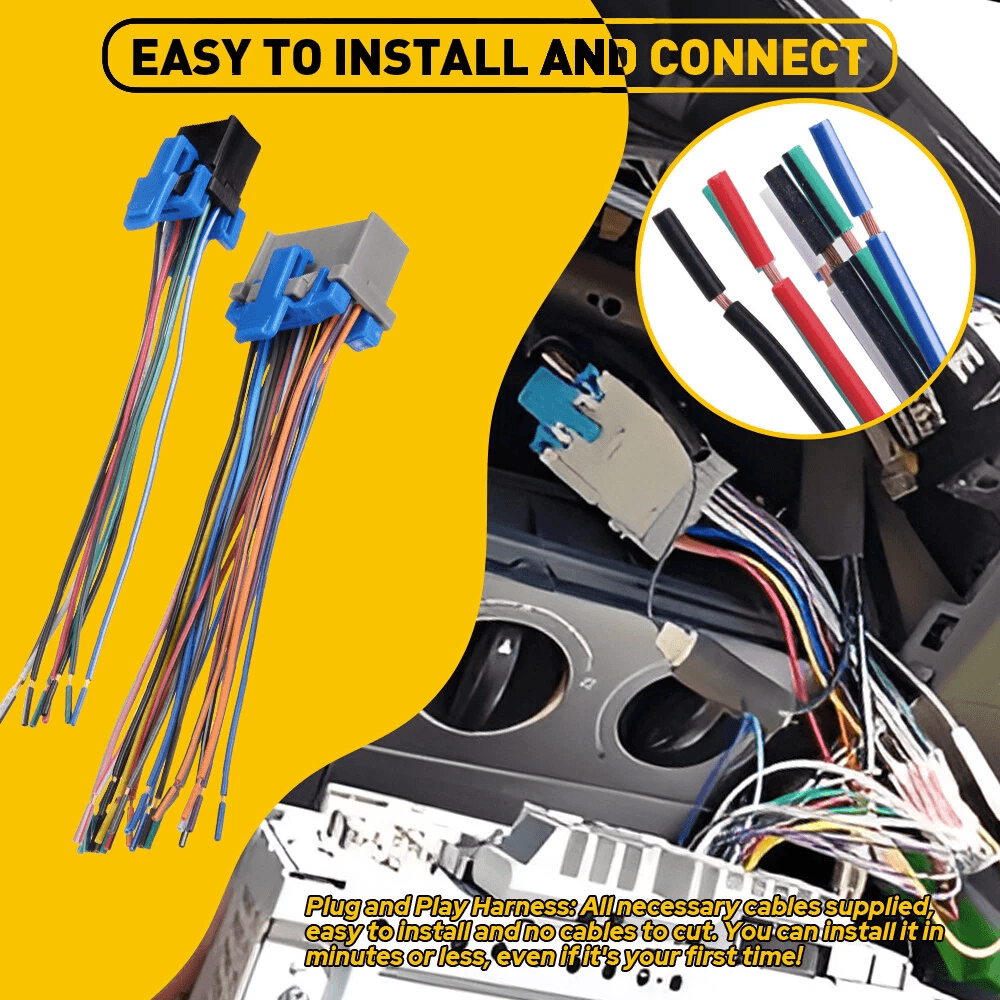 Radio Wiring Harness Plug For Car Stereo Factory Simple Installation Durable ABS Material Perfect M 5