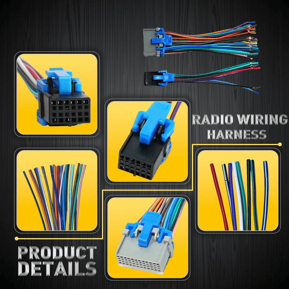 Radio Wiring Harness Plug For Car Stereo Factory Simple Installation Durable ABS Material Perfect M 6