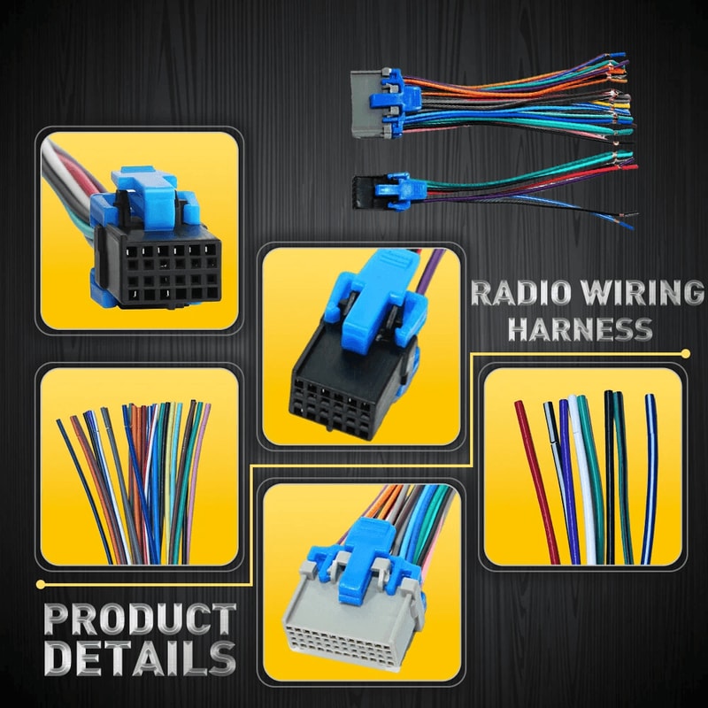 Radio Wiring Harness Plug For Car Stereo Factory Simple Installation Durable ABS Material Perfect M 6