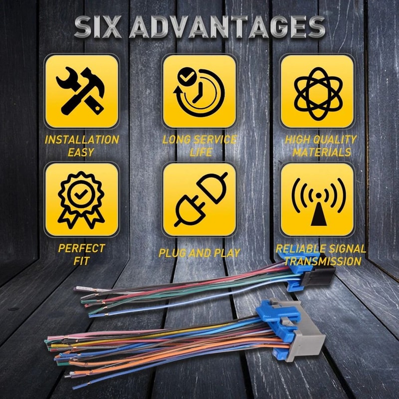 Radio Wiring Harness Plug For Car Stereo Factory Simple Installation Durable ABS Material Perfect M 7