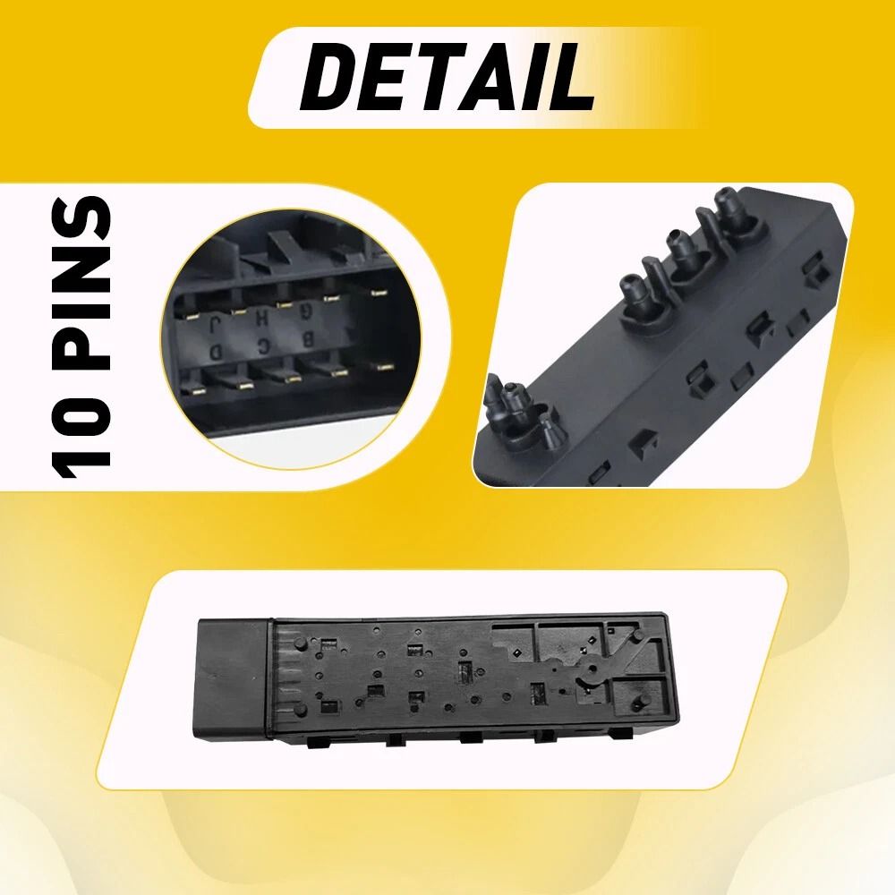 Power Seat Switch Driver Side Black Replacement For Units PlugandPlay Longlasting Quality 2