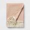 Throw Woven Pattern Medium Orange And Cream Fringed Throw Blanket Threshold Designed With Studio Fo 0