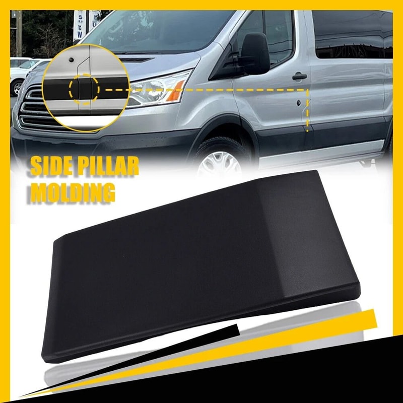 DRIVER LEFT SIDE PILLAR MOLDING TRIM Black Durable ABS Material Simple Installation Tested For Perf 2