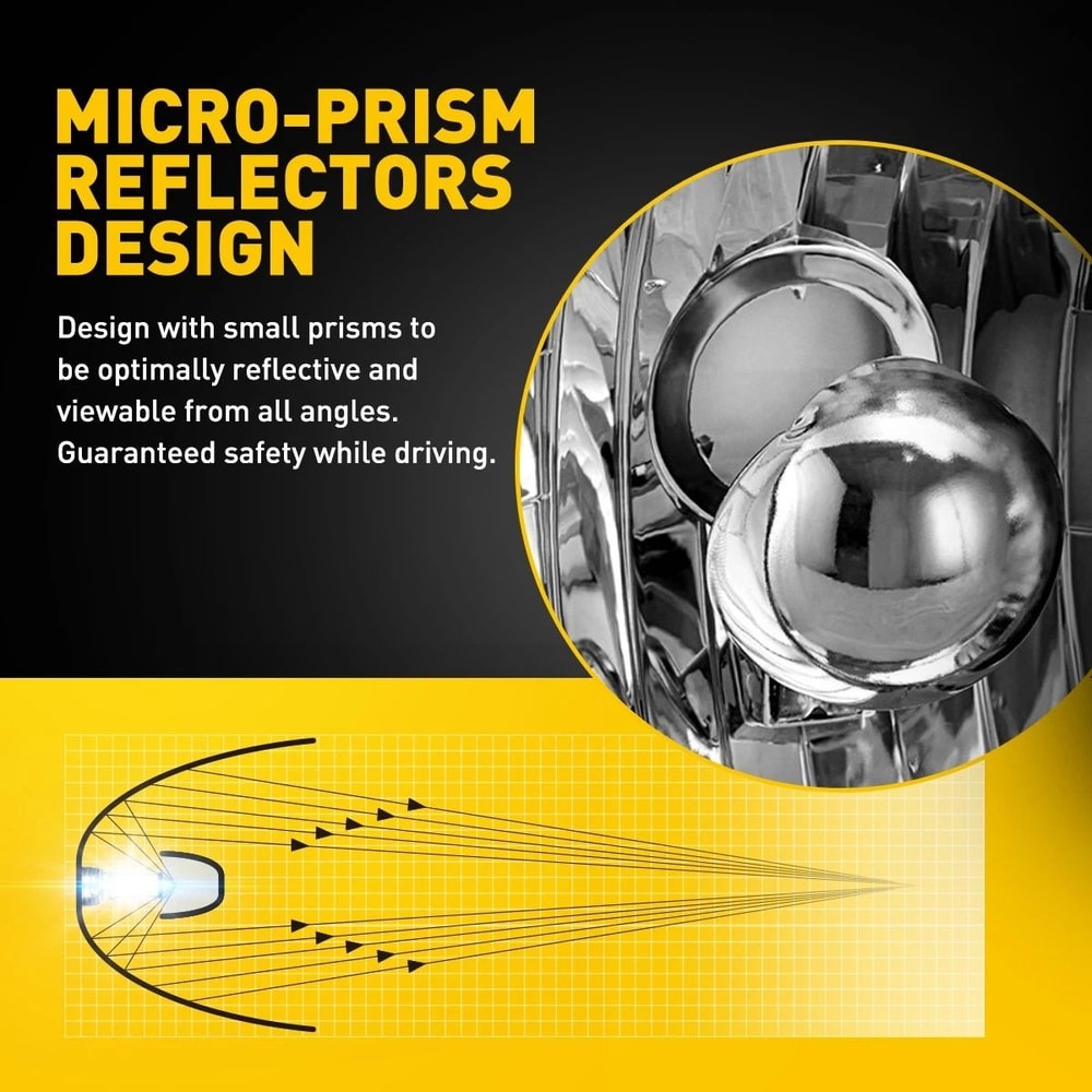 Headlamps Assembly Set For Left Right Side Durable Construction Angle Adjustable Headlight 4