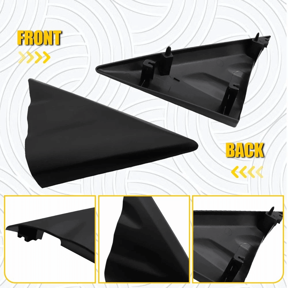 Fender Corner Cover Trim For Right Side Mirror Black ABS Reliable Durable Replacement Part 1