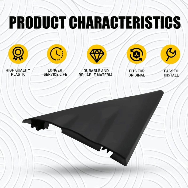 Fender Corner Cover Trim For Right Side Mirror Black ABS Reliable Durable Replacement Part 2