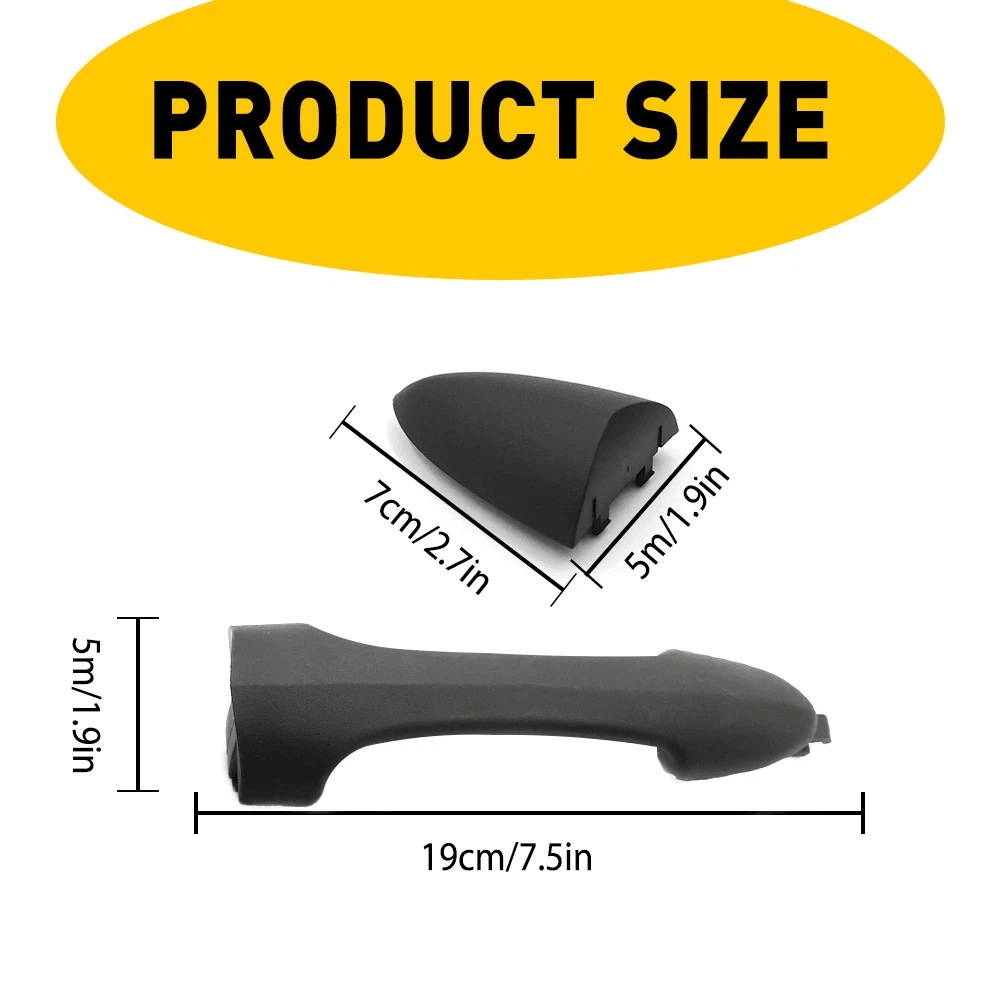 Outer Black Door Handle For Rear LeftRight HighQuality Plastic Perfect Fit Durable Quality Control 2