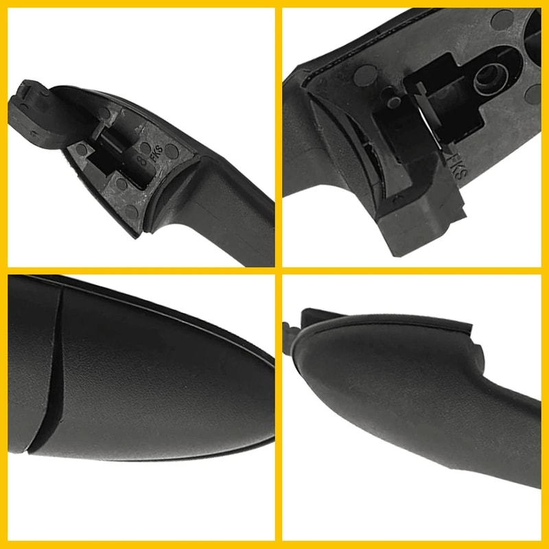 Outer Black Door Handle For Rear LeftRight HighQuality Plastic Perfect Fit Durable Quality Control 3