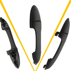 outer black door handle for rear left/right, high-quality plastic, perfect fit, durable, quality control tested