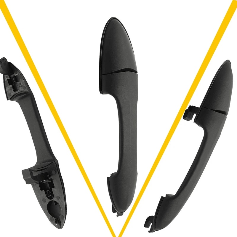 Outer Black Door Handle For Rear LeftRight HighQuality Plastic Perfect Fit Durable Quality Control 0