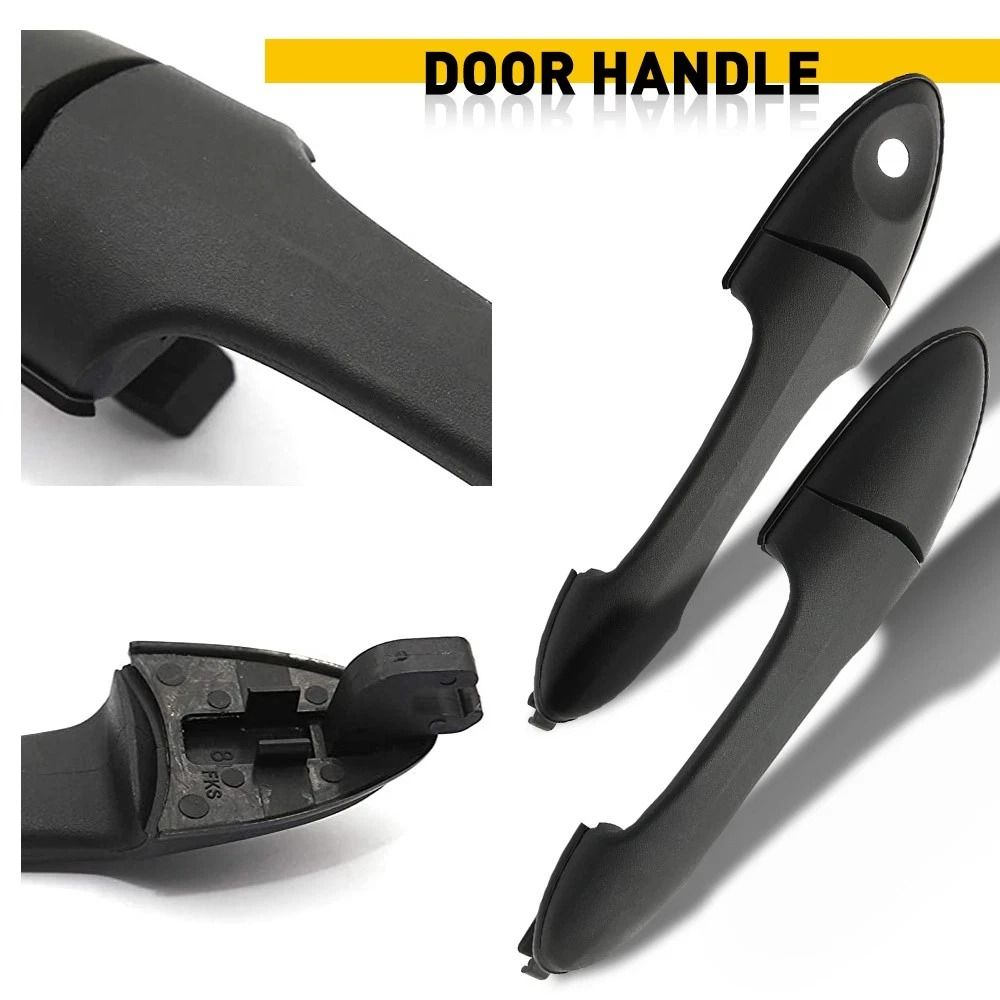 Outer Black Door Handle For Rear LeftRight HighQuality Plastic Perfect Fit Durable Quality Control 7