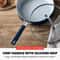 Ceramic Nonstick Aluminum Saute Pan With Lid Oxford Blue NonToxic Induction Safe Easy To Clean 1