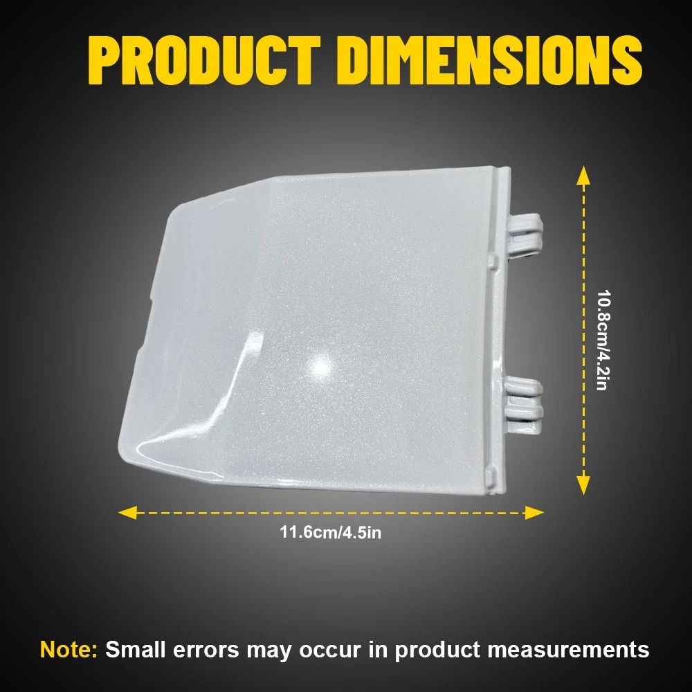 Durable Pearl White Tow Hook Cover Cap Front Bumper Easy Installation For Perfect Fit 1