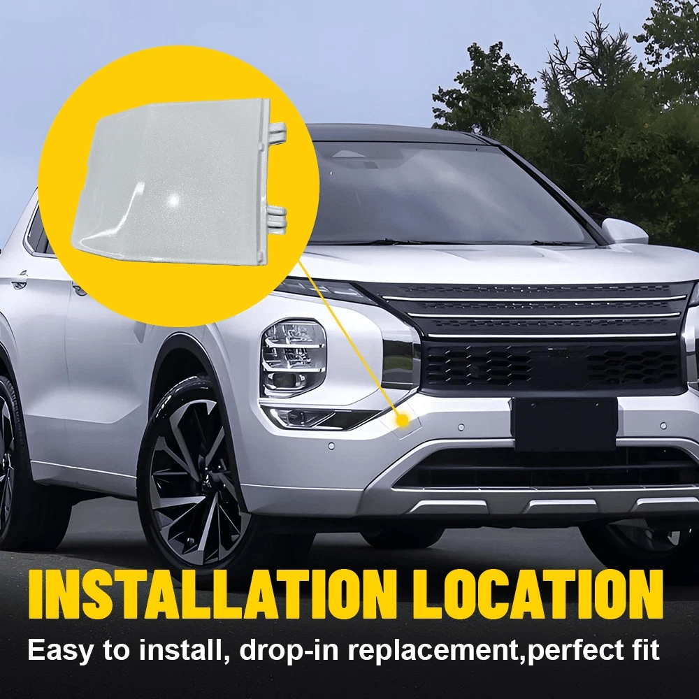 Durable Pearl White Tow Hook Cover Cap Front Bumper Easy Installation For Perfect Fit 5