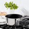 Ceramic Stainless Steel Sauce Pan Set Silver Cover Nonstick Dishwasher Safe Induction Compatible 1