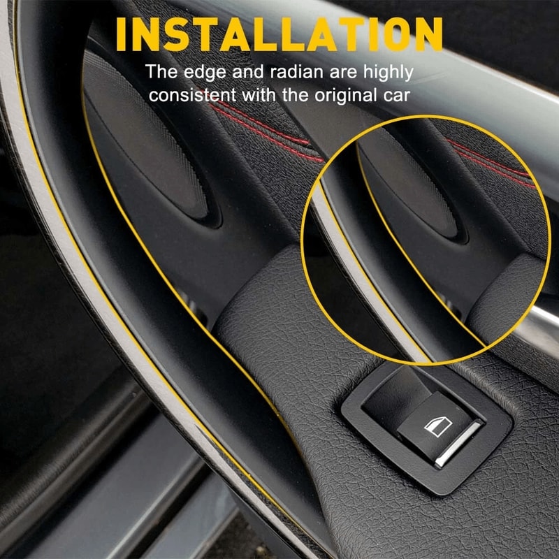 Front Left Right Door Pull Handle Interior Trim Cover Durable Material Perfect Replacement For Veh 1