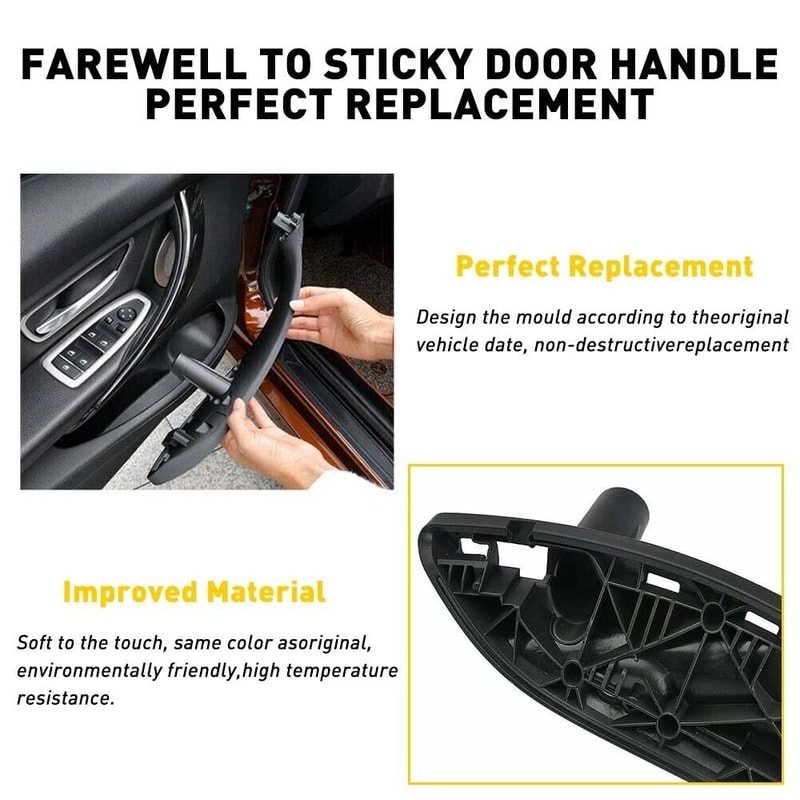 Front Left Right Door Pull Handle Interior Trim Cover Durable Material Perfect Replacement For Veh 5