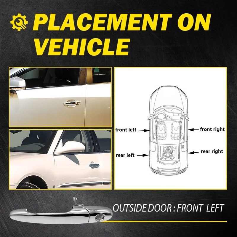 Premium Front Driver Side Exterior Door Handle Durable Easy Installation Perfect Fitment Replacemen 5