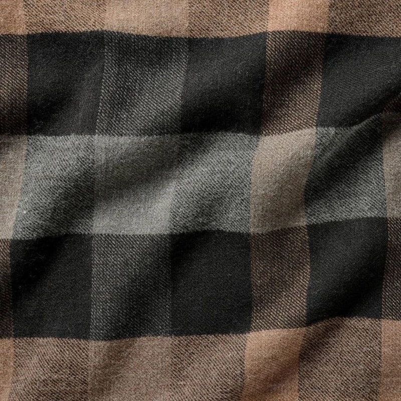 Woolrich Plaid Throw Blanket BrownBlack Midweight AcrylicWool Blend Cozy And Machine Washable 1