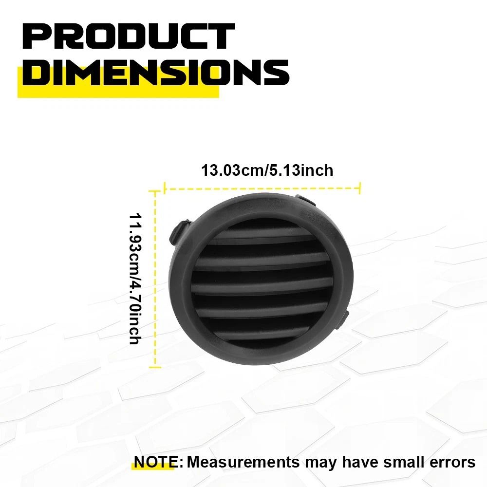 Front Left Fog Light Cover Bezel Modern Look Durable ABS Easy To Install ImpactResistant For Car Fo 1