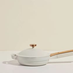 nonstick cookware set, aluminum ceramic cooking pan, cream, versatile, eco-friendly