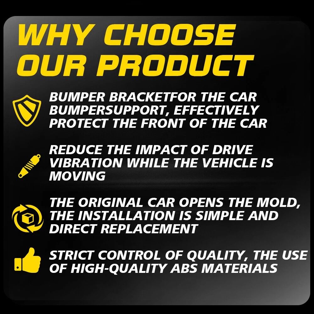 Front Bumper Bracket Right Left Pair Set Durable Wear Resistant Corrosion Proof Quality Replaceme 6