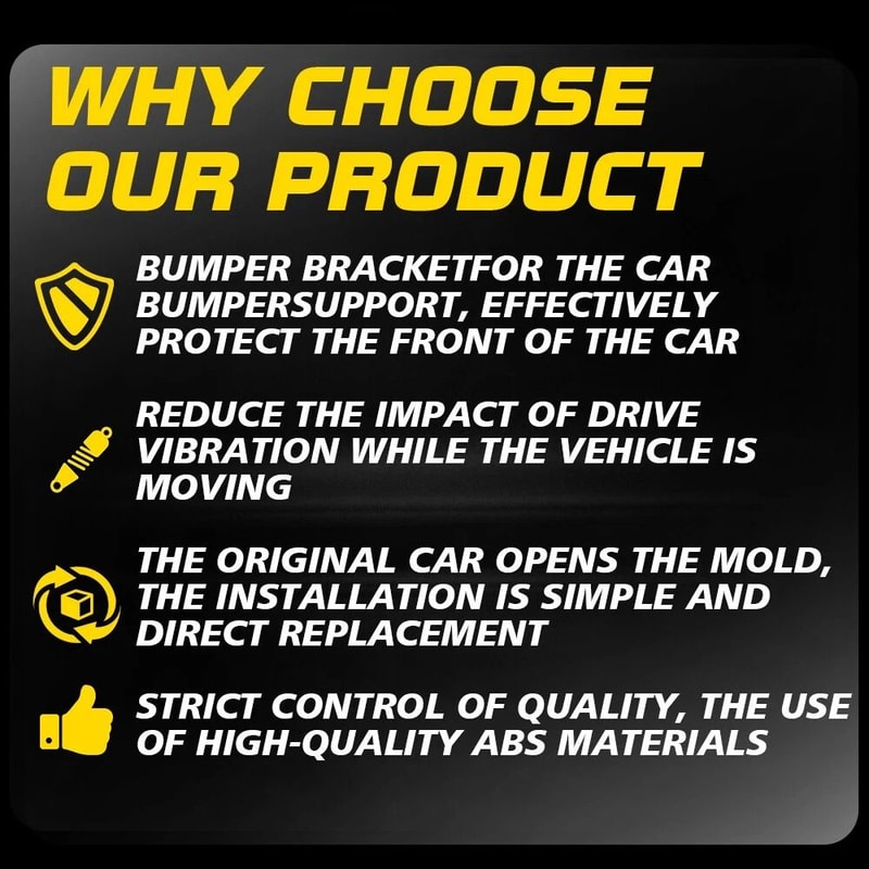 Front Bumper Bracket Right Left Pair Set Durable Wear Resistant Corrosion Proof Quality Replaceme 6