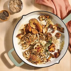 enamel skillet, nonstick cooking pan, perfect for gas, induction, and electric stoves