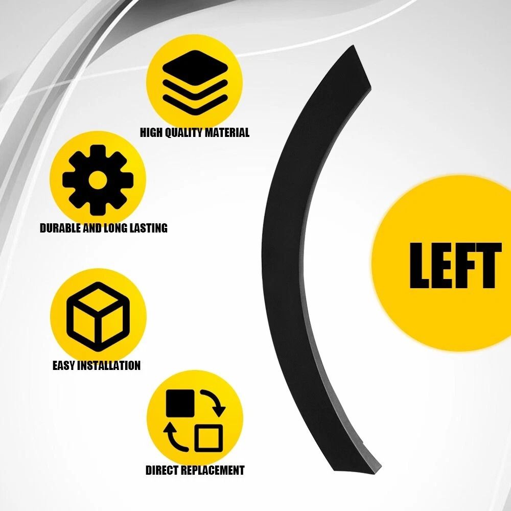 Durable Rear Left Driver Side Wheel Flare Molding Trim HighQuality ABS Perfect Vehicle Fit 7