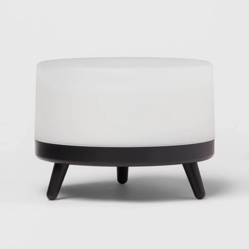 Large White And Black Footed Base Diffuser MidCentury Design Ultrasonic Diffuser With Run Time And 2