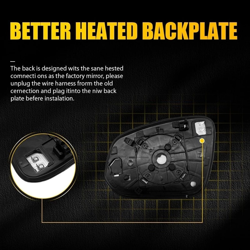 Right Passenger Side Mirror Glass Heated Superior Durability Perfect Fit For Easy Replacement Enhan 5