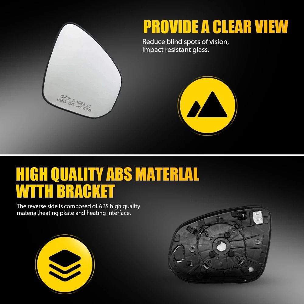 Right Passenger Side Mirror Glass Heated Superior Durability Perfect Fit For Easy Replacement Enhan 7