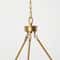 Studio Ring Chandelier Brass No Shade Hardwired Installation Elegant Metal Fixture For Dining Room 3
