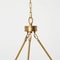 Studio Ring Chandelier Brass No Shade Hardwired Installation Elegant Metal Fixture For Dining Room 3