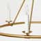 Studio Ring Chandelier Brass No Shade Hardwired Installation Elegant Metal Fixture For Dining Room 4