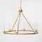 Studio Ring Chandelier Brass No Shade Hardwired Installation Elegant Metal Fixture For Dining Room 5
