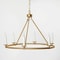 Studio Ring Chandelier Brass No Shade Hardwired Installation Elegant Metal Fixture For Dining Room 5