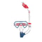 Snorkel Set For Adults RedWhiteBlue Mask With SplashTop Snorkel Polycarbonate Silicone Rubber 0